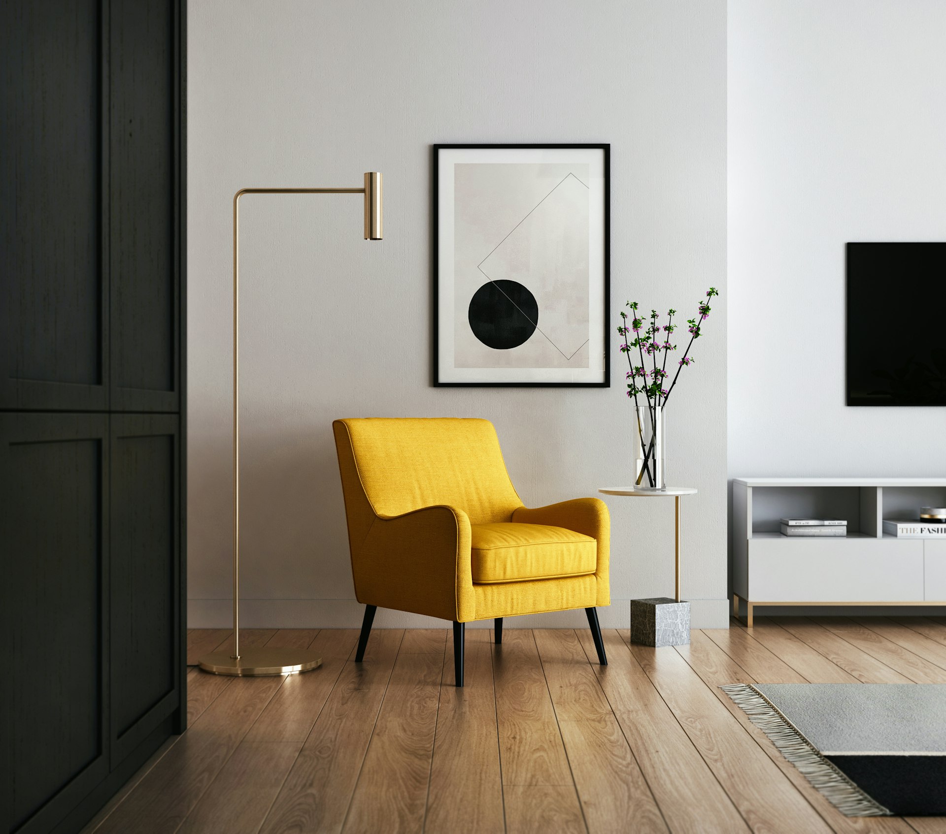 Helles, modernes Wohnzimmer – Immozeit kümmert sich um Ihre Immobilie